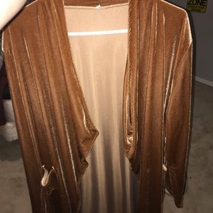 A velvet brown cardigan never worn